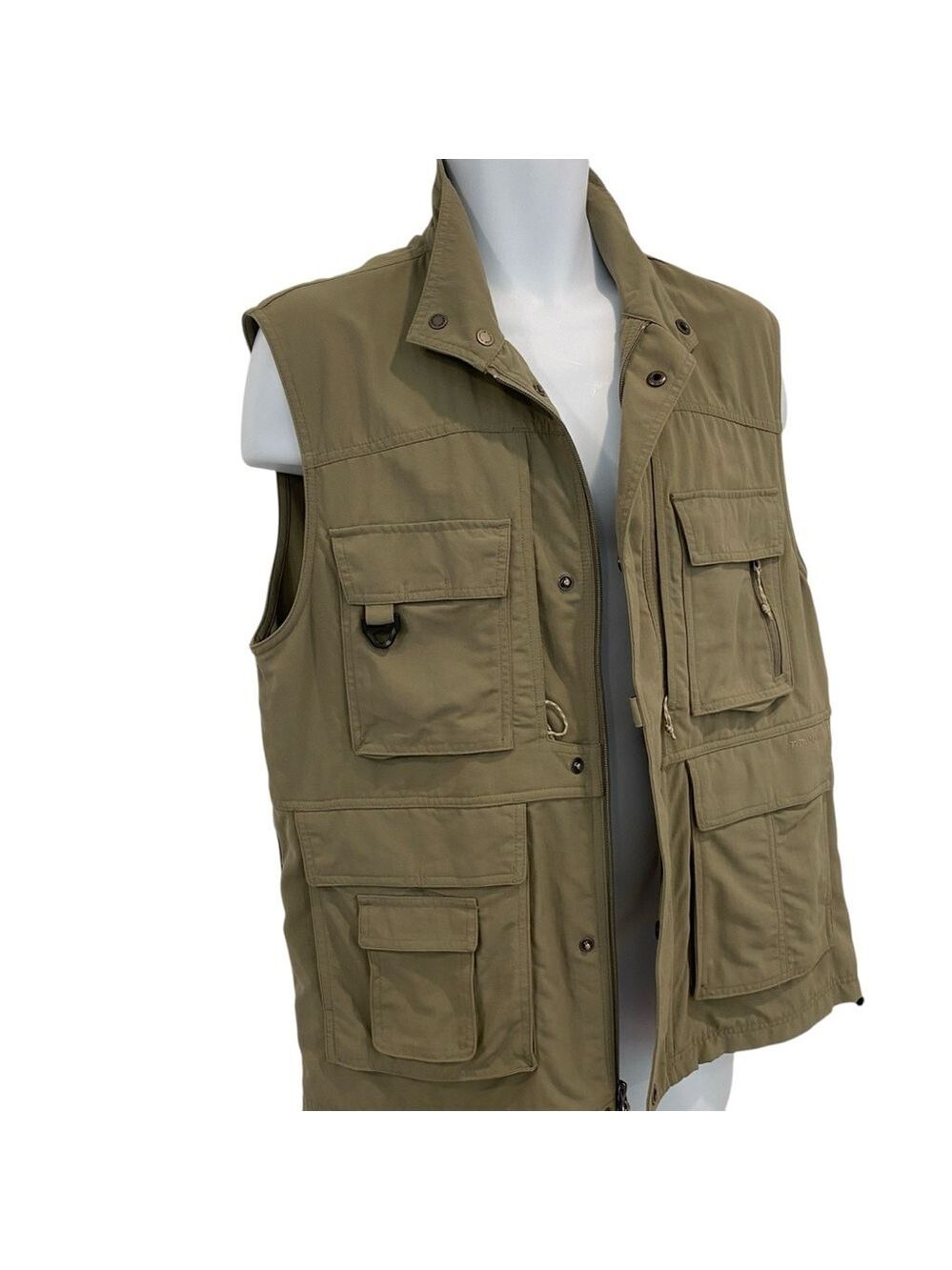 Columbia Titanium outdoor sleeveless jacket vest pockets men Medium olive green - Picture 4 of 16